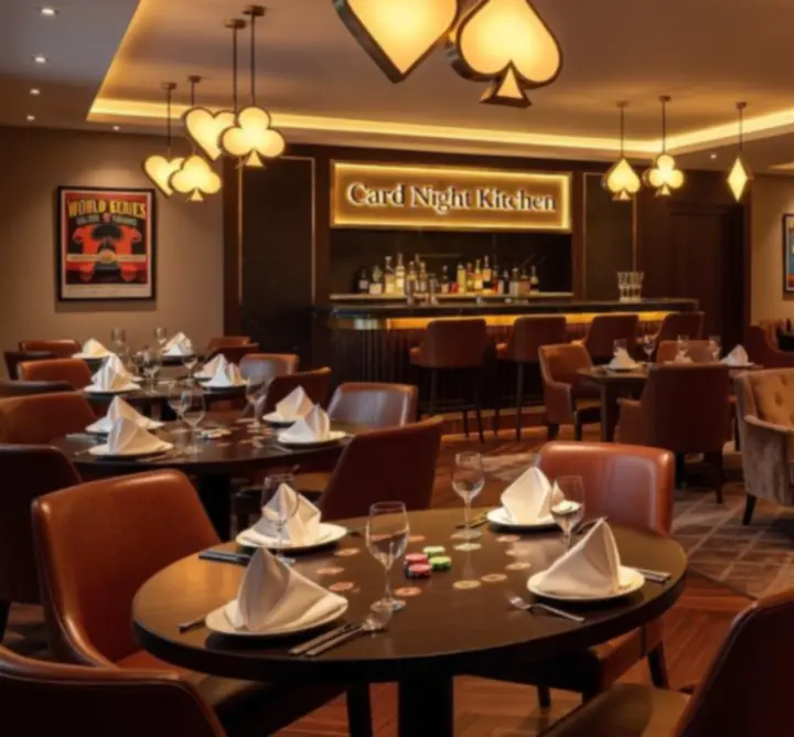 Елегантен интериор и осветление в Card Night Kitchen