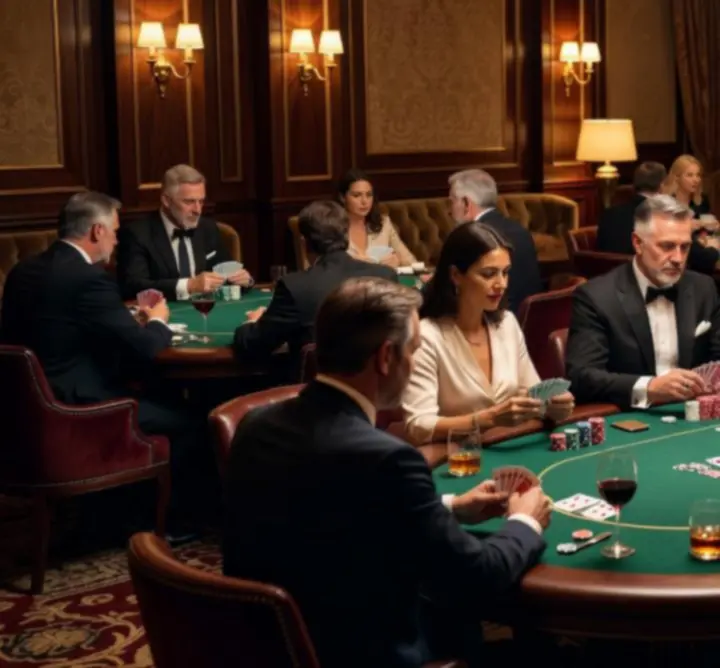 Софистицирана вечерна покер маса в Card Night Kitchen