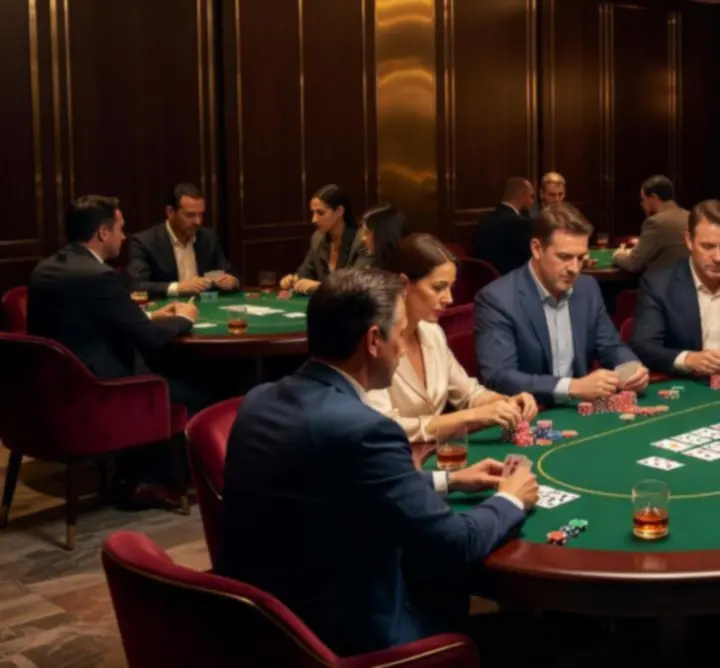 Вечерна покер турнирна маса в Card Night Kitchen